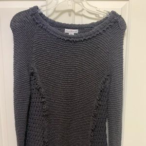 Gray distressed sweater
